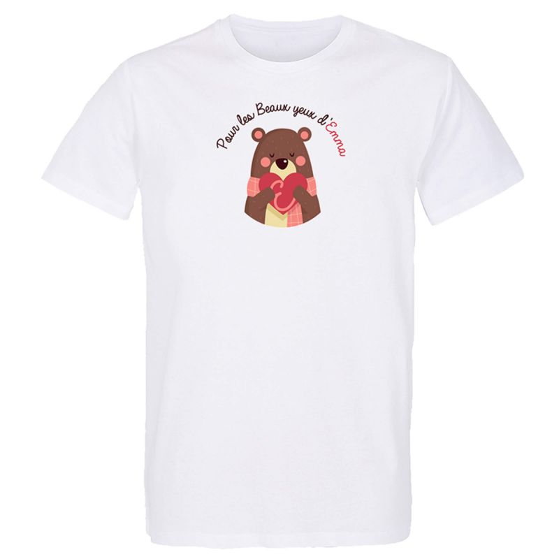 T-shirt BLANC Logo Assocciation Pour les Beaux Yeux D'emma